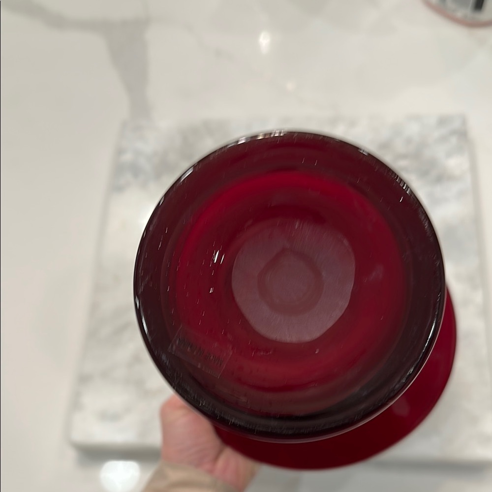 RARE FLARE VASE Elegant Dark Red 10’H 8.25” Flare - Picture 4 of 10